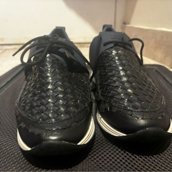 Navy blue Alexander smith sneakers rare Intrecciato Weave style shoes flats - Picture 3 of 10